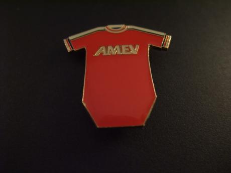 FC Utrecht  Amev shirtsponsor 1992-2005 rood
